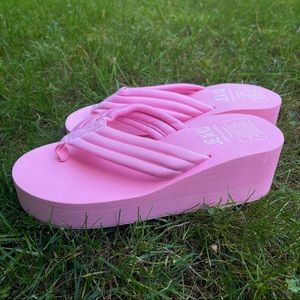 Pink Platform Flip Flops